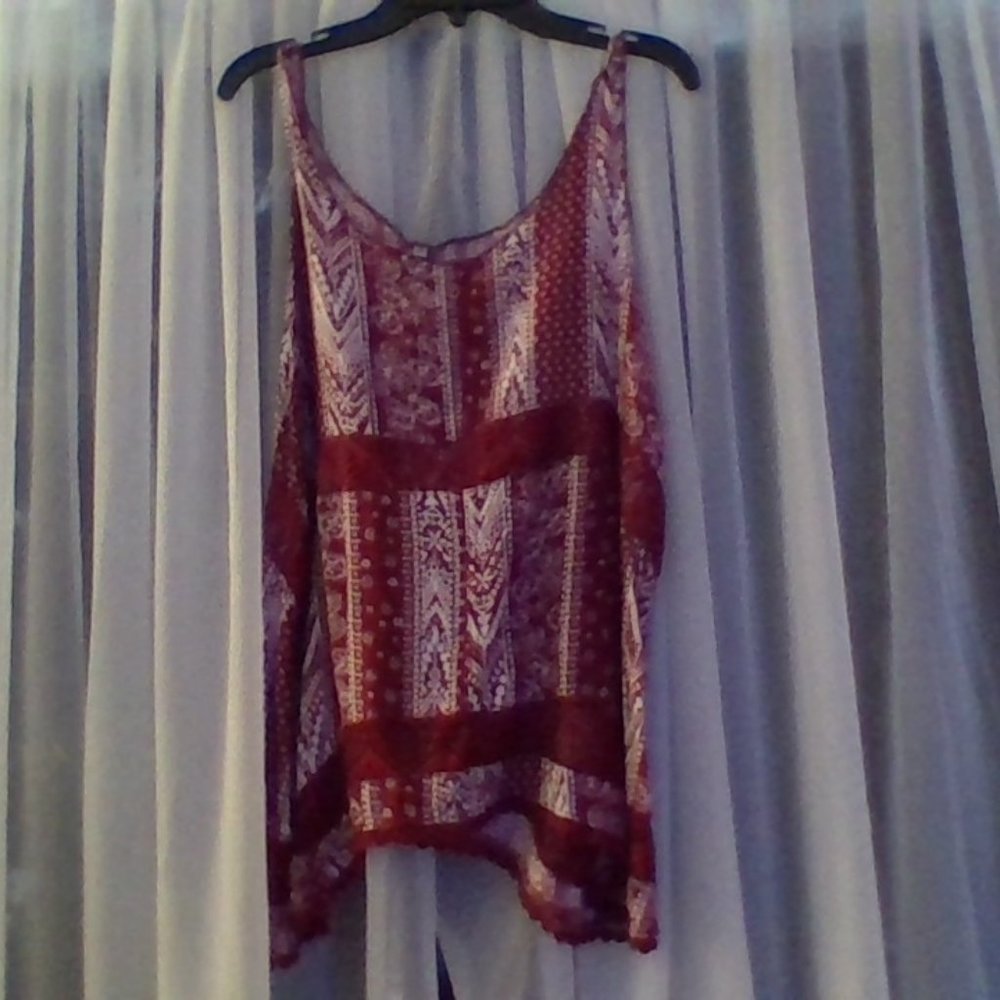 Red/Burgundy Tank Top